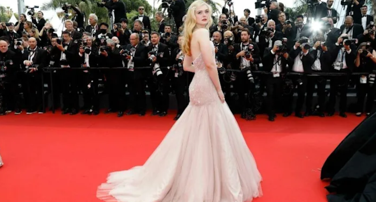 Elle Fanning Looks Like a Literal Princess With a Bow in Her Hair at Cannes
